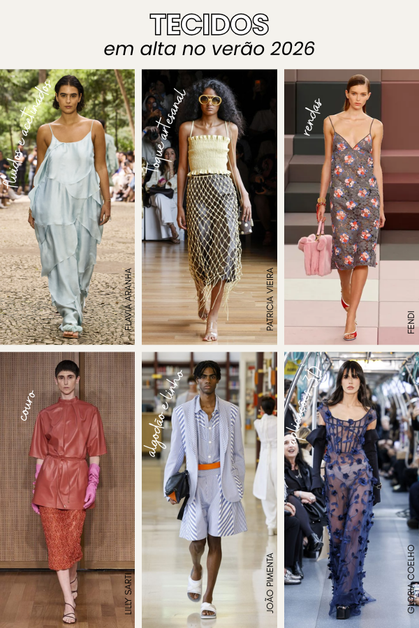 Confira os tecidos que se destacam entre as tendências verão 2026