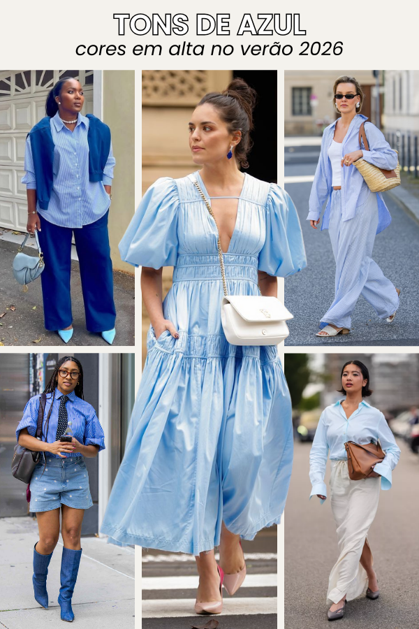 Os tons de azul prometem dominar as tendências verão 2026