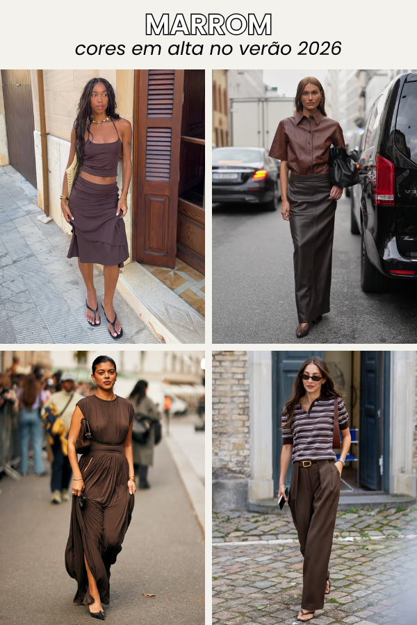 Os tons de marrom prometem dominar as tendências verão 2026
