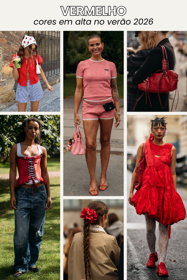 O vermelho mantém seu reinado e promete dominar as tendências verão 2026