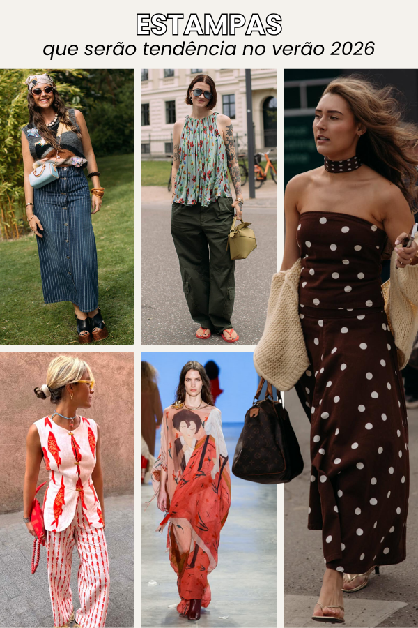 Confira as estampas que aparecerão com frequência nas tendências verão 2026
