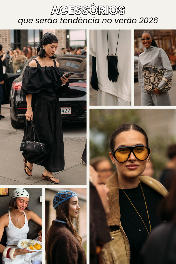 Confira os acessórios que aparecerão com frequência nas tendências verão 2026