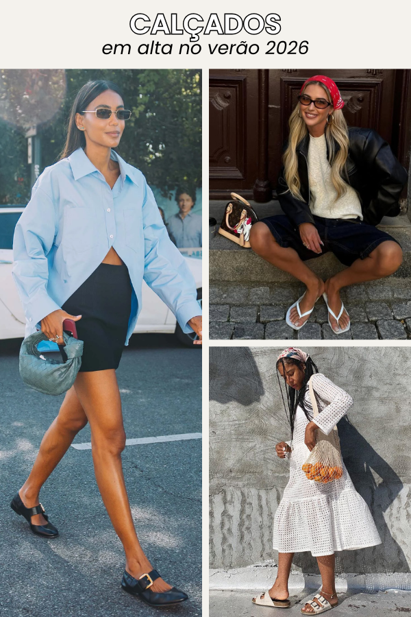 Confira os calçados que aparecerão com frequência nas tendências verão 2026
