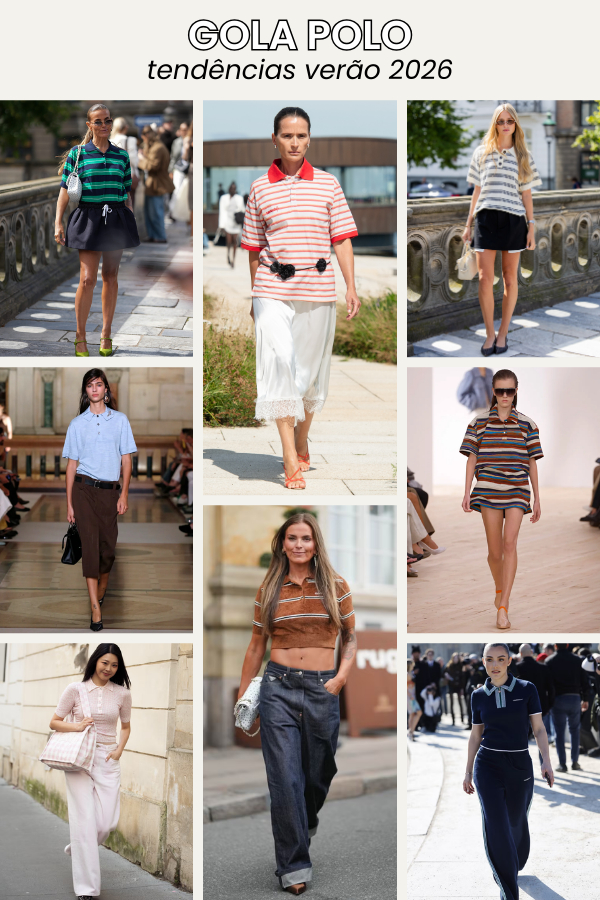 A camisa e o vestido polo se destacam entre as tendências verão 2026