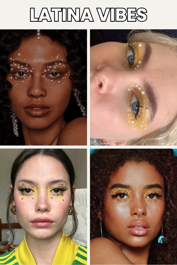 Maquiagens de Carnaval 2026: tendências criativas para ousar, brilhar e se divertir na folia 10 Maquiagens para Carnaval 2026 latina vibes